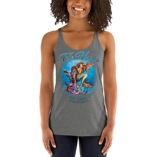 Mermaid, Great White Shark & Seahorse Women's Racerback Tank