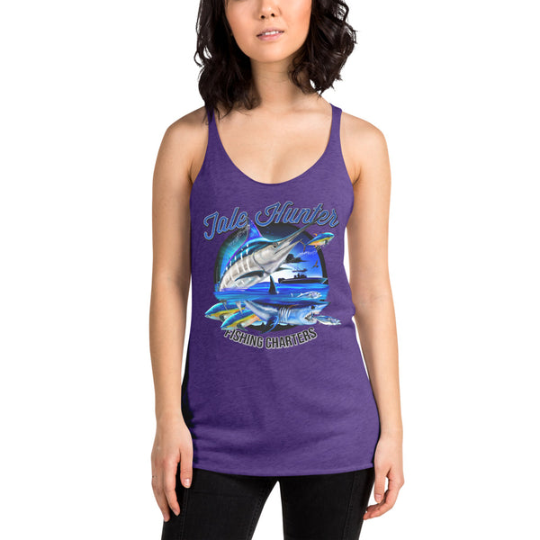 Blue Marlin & Mako Shark Women's Racerback Tank