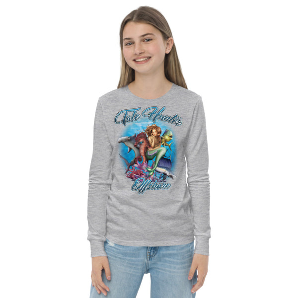 Mermaid, Hammerhead Shark & Seahorse Youth long sleeve tee