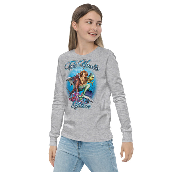 Mermaid, Hammerhead Shark & Seahorse Youth long sleeve tee