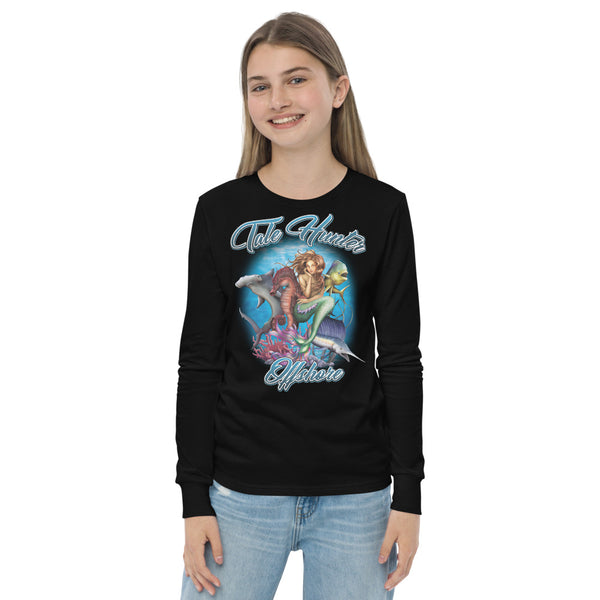 Mermaid, Hammerhead Shark & Seahorse Youth long sleeve tee