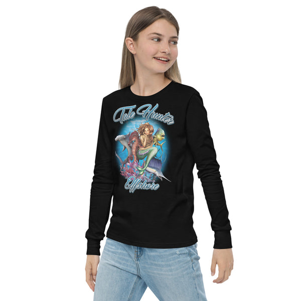 Mermaid, Hammerhead Shark & Seahorse Youth long sleeve tee