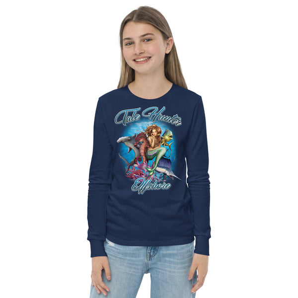 Mermaid, Hammerhead Shark & Seahorse Youth long sleeve tee