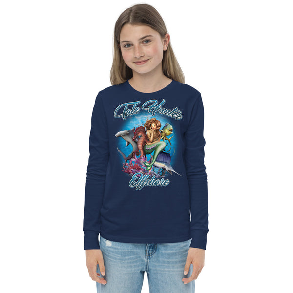 Mermaid, Hammerhead Shark & Seahorse Youth long sleeve tee