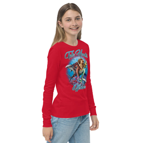 Mermaid, Hammerhead Shark & Seahorse Youth long sleeve tee