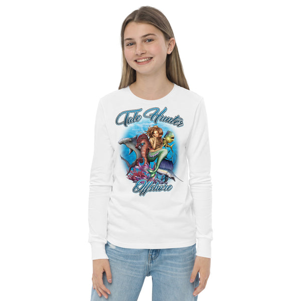 Mermaid, Hammerhead Shark & Seahorse Youth long sleeve tee