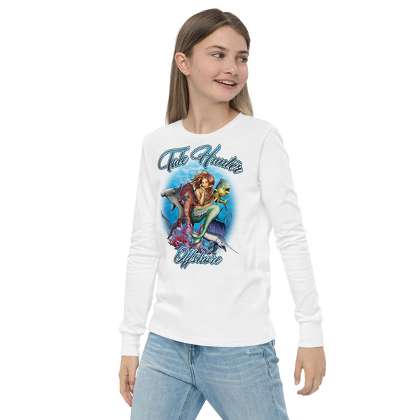 Mermaid, Hammerhead Shark & Seahorse Youth long sleeve tee